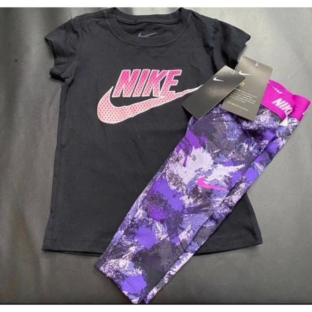 NWT Nike Leggings & Tee Set Girls Size 4